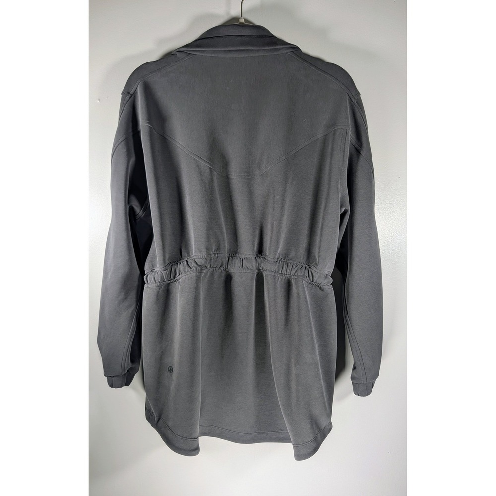 Lululemon Softstreme Cinch-Waist Jacket Graphite Grey LW3GNNS Size 8 - Picture 2 of 6